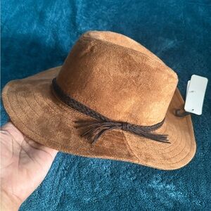 Panama Jack Brown Suede Hat Classic Wide Brim